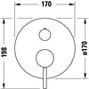 Jednopáková podomítková sprchová baterie Duravit Circle