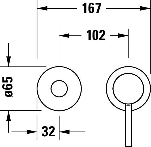Duravit Circle Jednospádová umyvadlová baterie

