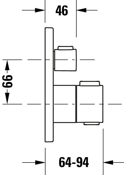 Podomítkový termostat Duravit