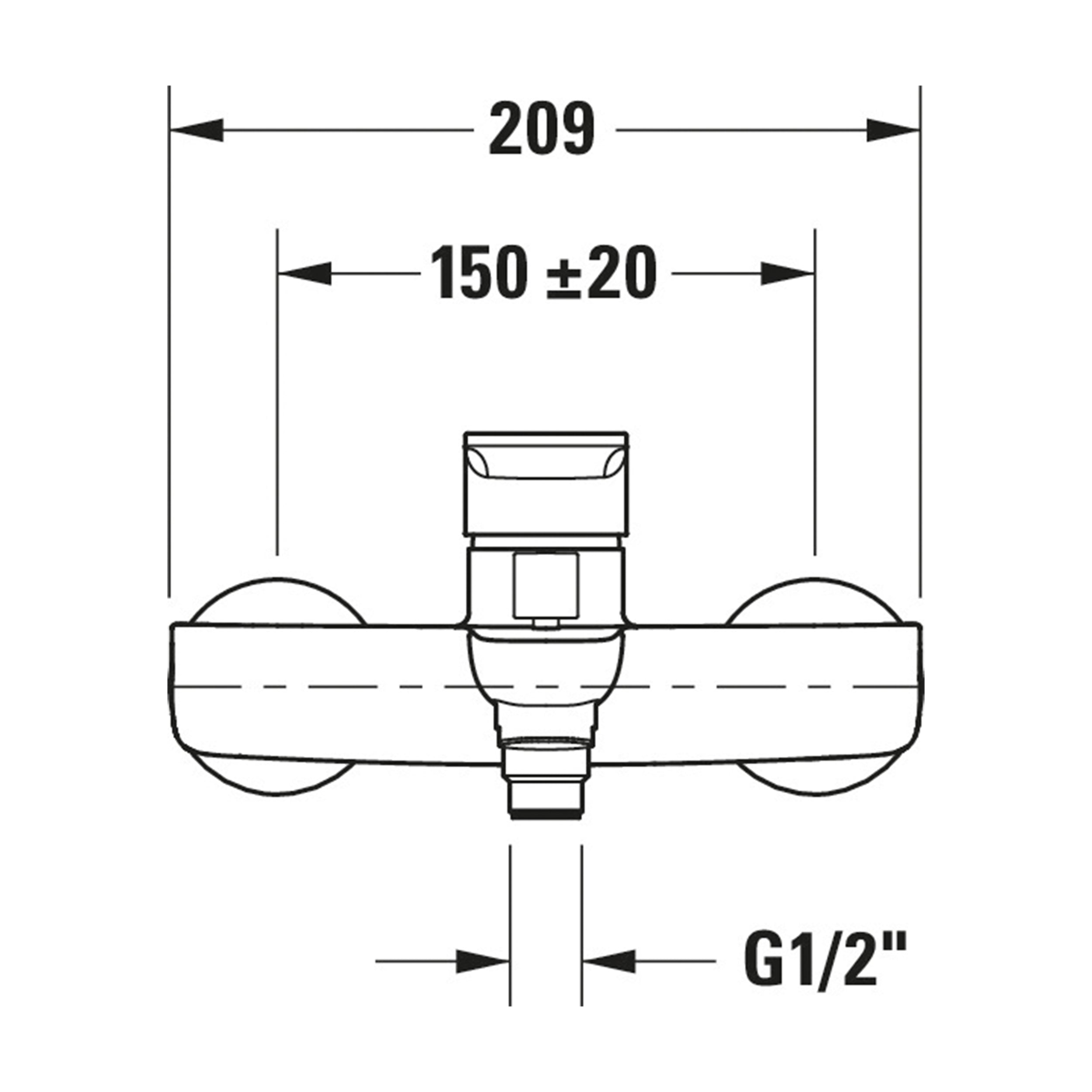 Duravit B.3 vanová baterie, povrchová montáž, 2 spotřebiče, chrom