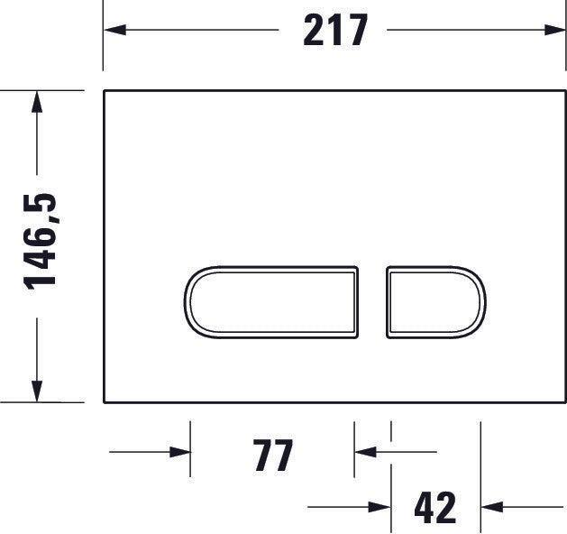 Duravit DuraSystem splachovací deska mechanická pro WC