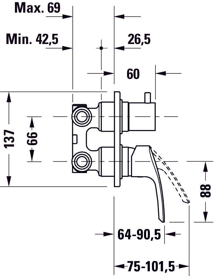 Duravit DuraVelez vanová baterie