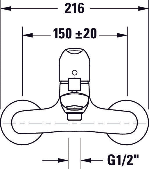 Duravit DuraVelez vanová baterie, povrchová montáž, 2 spotřebiče, chrom