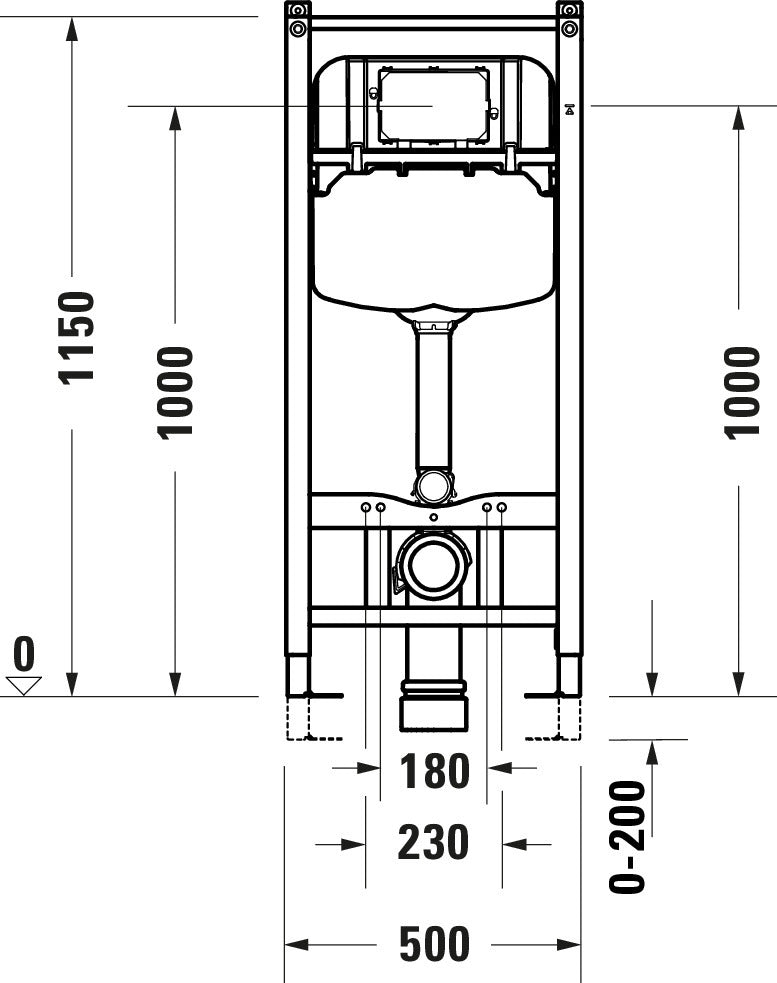 Duravit DuraSystem instalační prvek pro WC