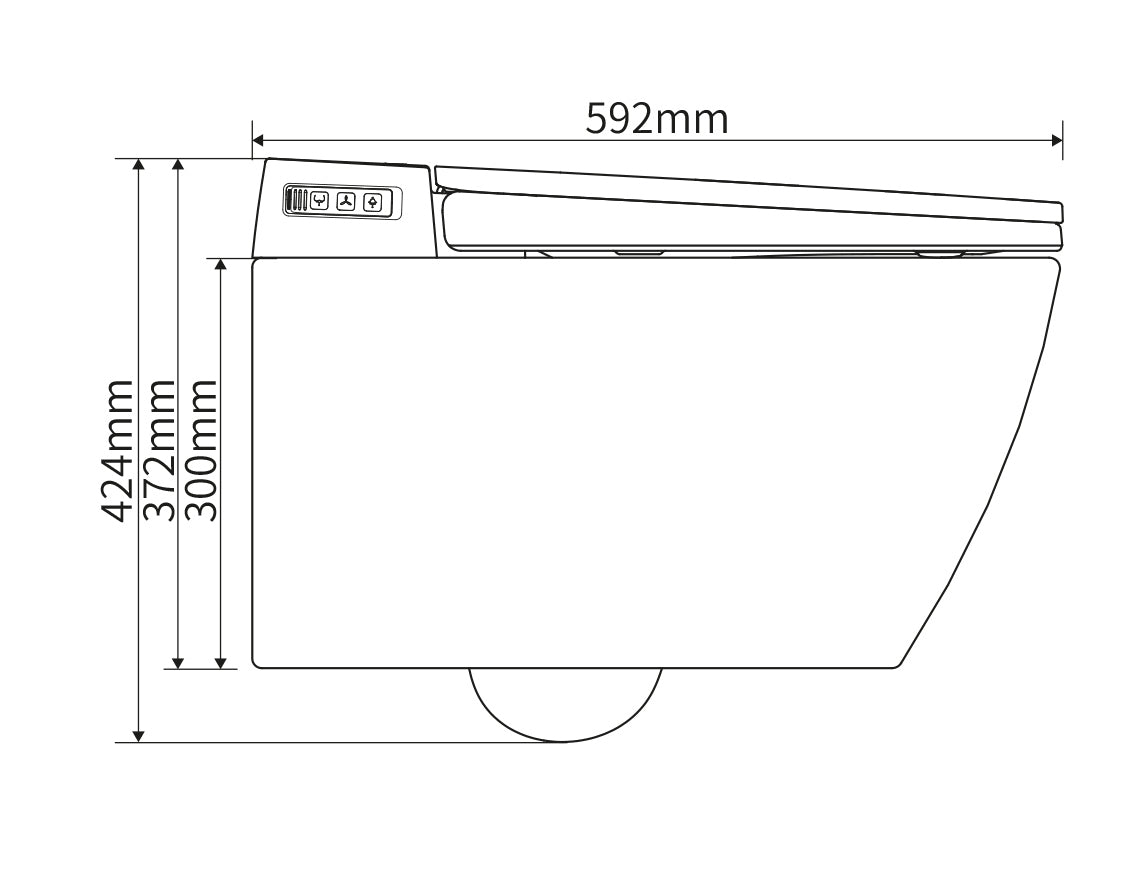 Kompletní sada sprchového WC 540 PRO s předstěnovým prvkem Geberit Duofix