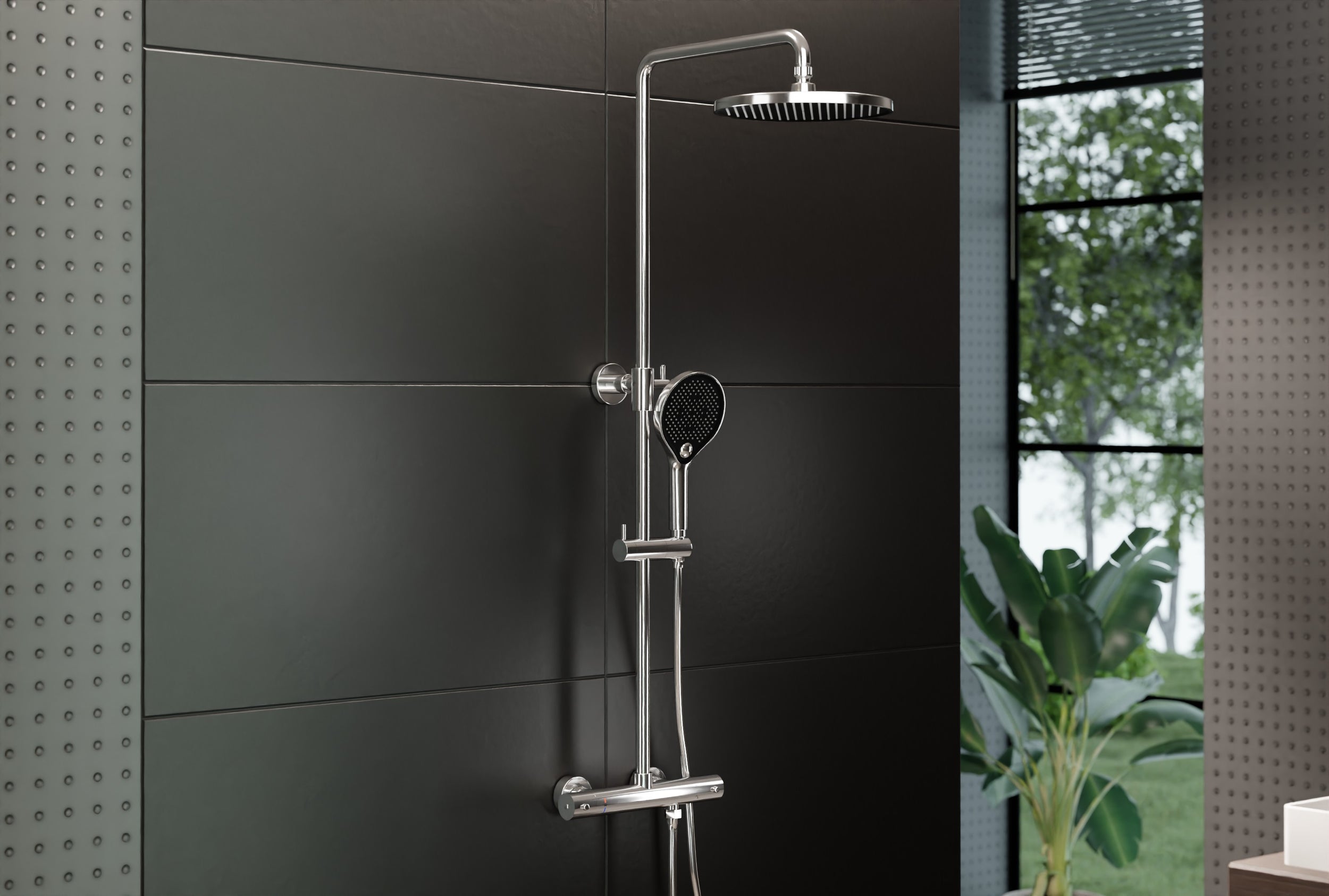 Designová sprchová sloupová termostatická baterie 4011 BASIC