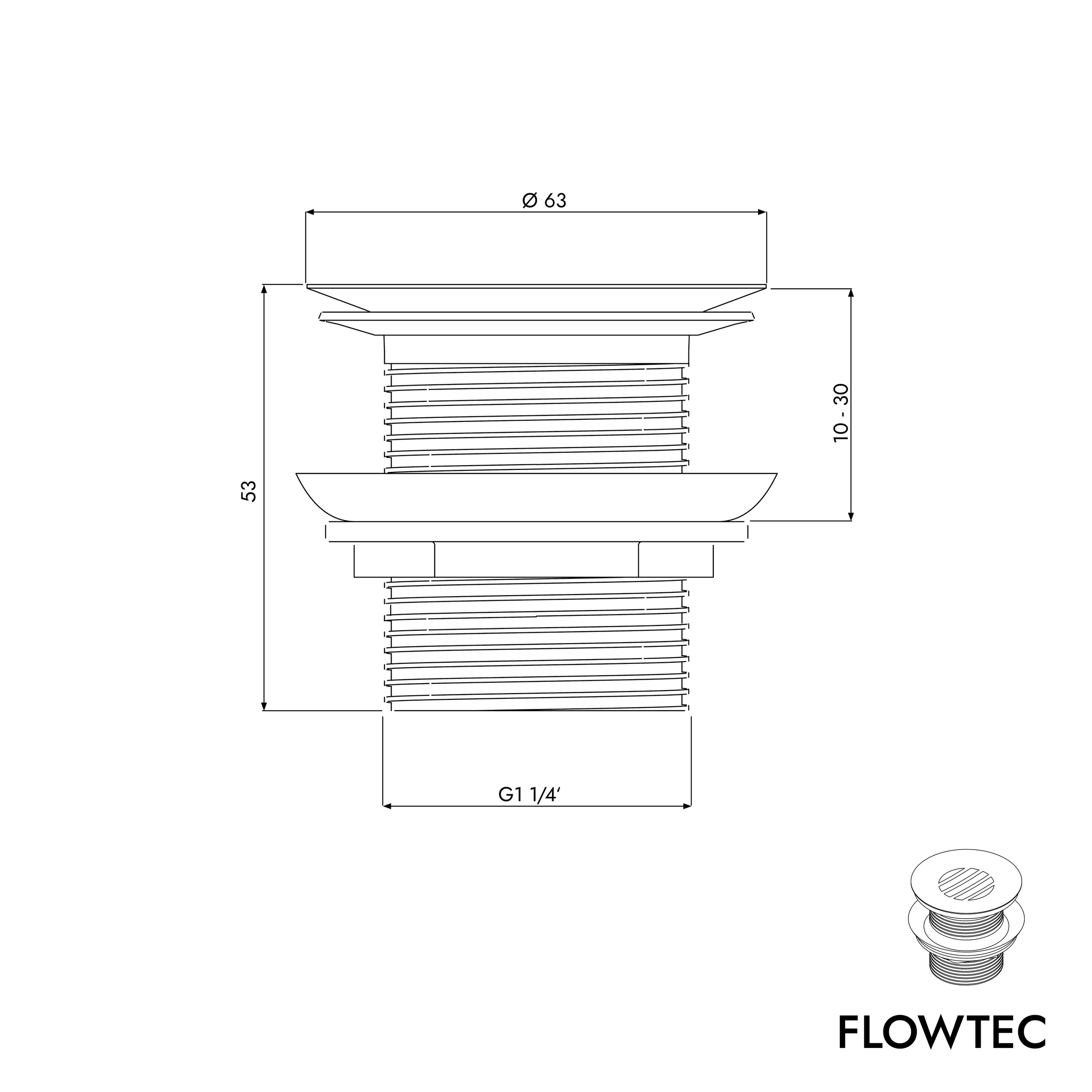 Výpustný ventil FLOWTEC s filtrem