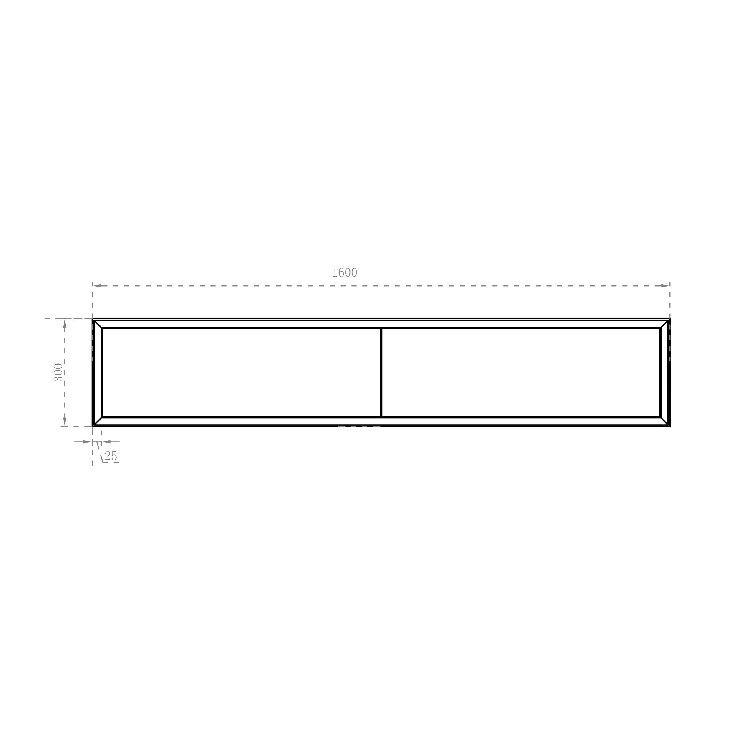 Koupelnová skříňka Sideboard Fiona Slim 160 cm bílá matná