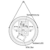 Zrcadlo s LED osvětlením 2805 - kulaté, nastavení teplého/studeného světla, vyhřívání - Ø 60 cm