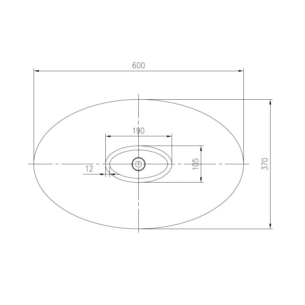 Umyvadlo na desku WAVE PB2001 - minerální odlitek - 60 × 37 × 21 cm - bílý mat nebo lesk