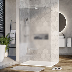 Sprchová zástěna Walk-In EX101 - 8mm sklo - Nano ochrana - částečně satinované - různé šířky