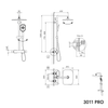 Sprchový sloup Termostat 3011 PRO
