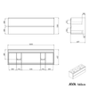 Koupelnová skříňka AVA 160 cm s umyvadlem z minerálního odlitku BRUXELLES - možnost volby barvy