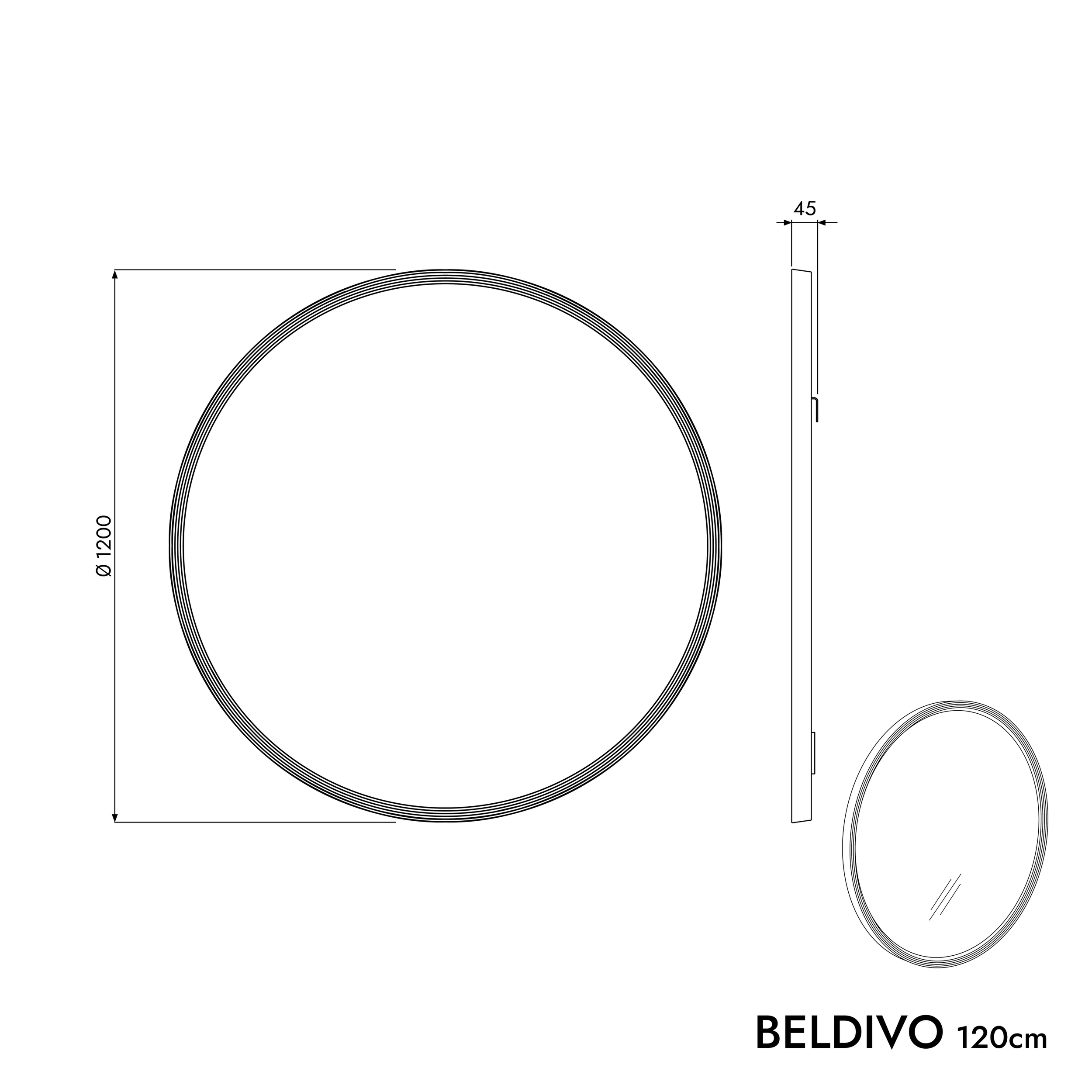 Koupelnový nábytek set BELDIVO 120 cm
