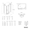 Sprchový kout rohový 8 mm nano sklo DX403