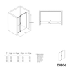 Sprchové dveře FLEX DX806A - posuvné - 6mm sklo - Nano ochrana - různé šířky