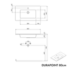 Duravit umyvadlo s umyvadlovou skříňkou TIM 80 cm