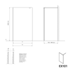 Sprchová kabina Walk-In Nano real glass EX101