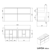 Koupelnová skříňka LAVOA 160 cm s umyvadlem z minerálního odlitku BRUXELLES - možnost volby barvy