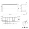 Koupelnová skříňka s dvojumyvadlem LAVOA 120 cm