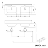 Koupelnová skříňka s dvojumyvadlem LAVOA 120 cm