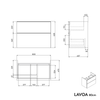 Koupelnová skříňka LAVOA 80 cm s umyvadlem z minerálního odlitku CREAM 