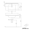 Koupelnová skříňka s umyvadlem LAVOA 80 cm 