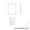 LED světelná zrcadla koupelnová zrcadla 2073