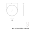 LED světelné zrcadlo 8232-2.0 Kulaté