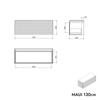 Skříňka pod umyvadlo MAUI 130 cm