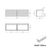 Skříňka pod umyvadlo MAUI 160 cm