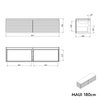 Skříňka pod umyvadlo MAUI 180 cm