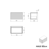 Skříňka pod umyvadlo MAUI 80 cm