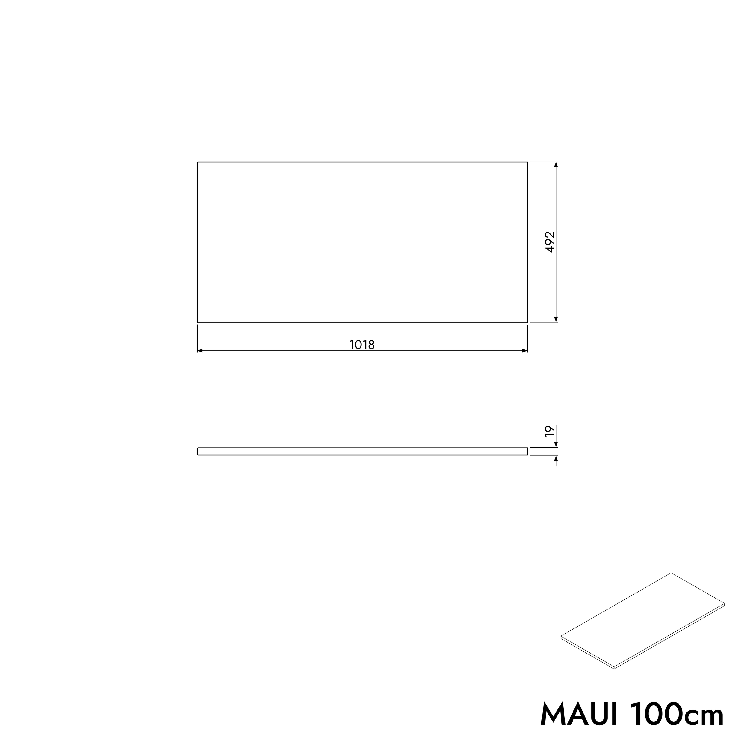 Skříňka pod umyvadlo MAUI 100 cm