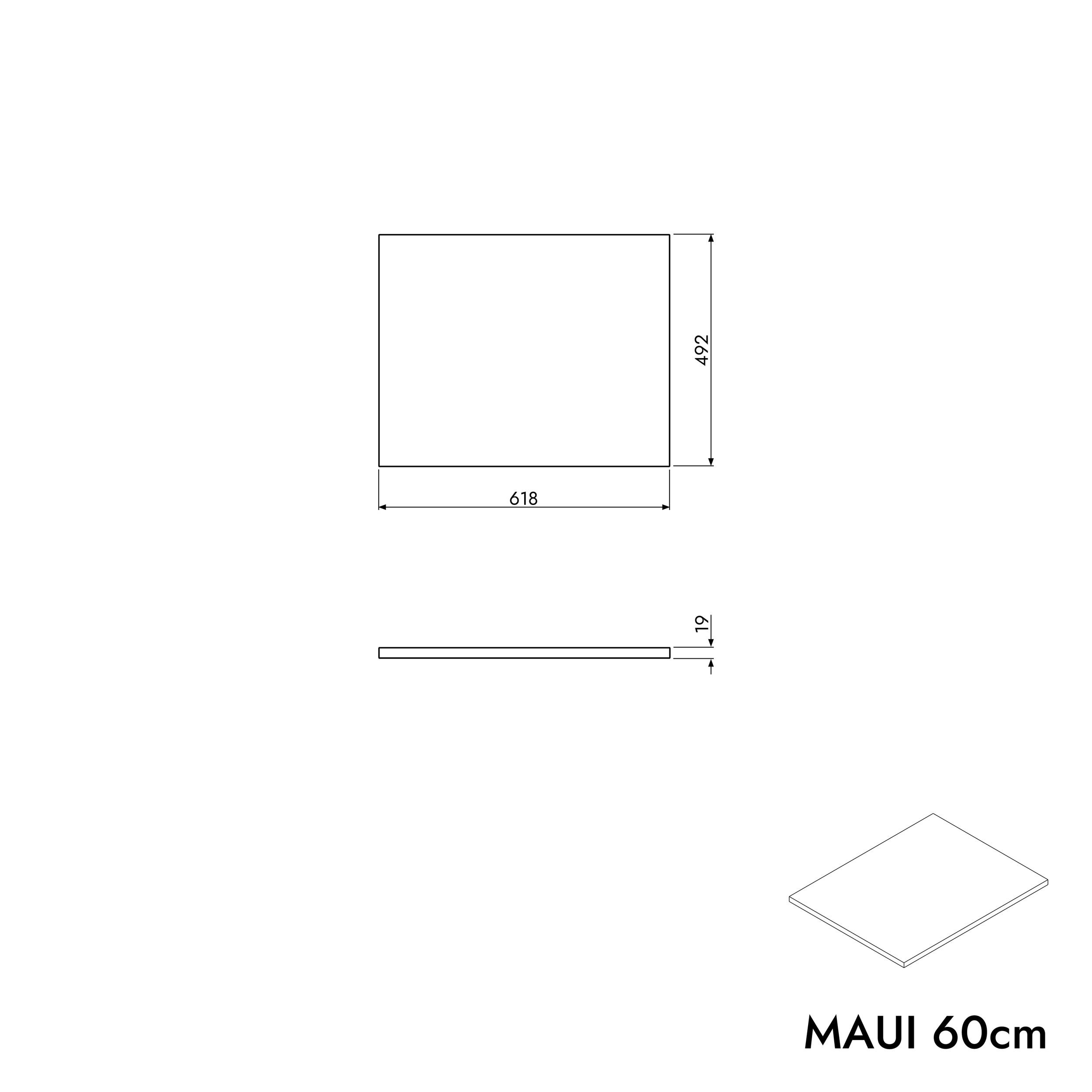 Skříňka pod umyvadlo MAUI 60 cm