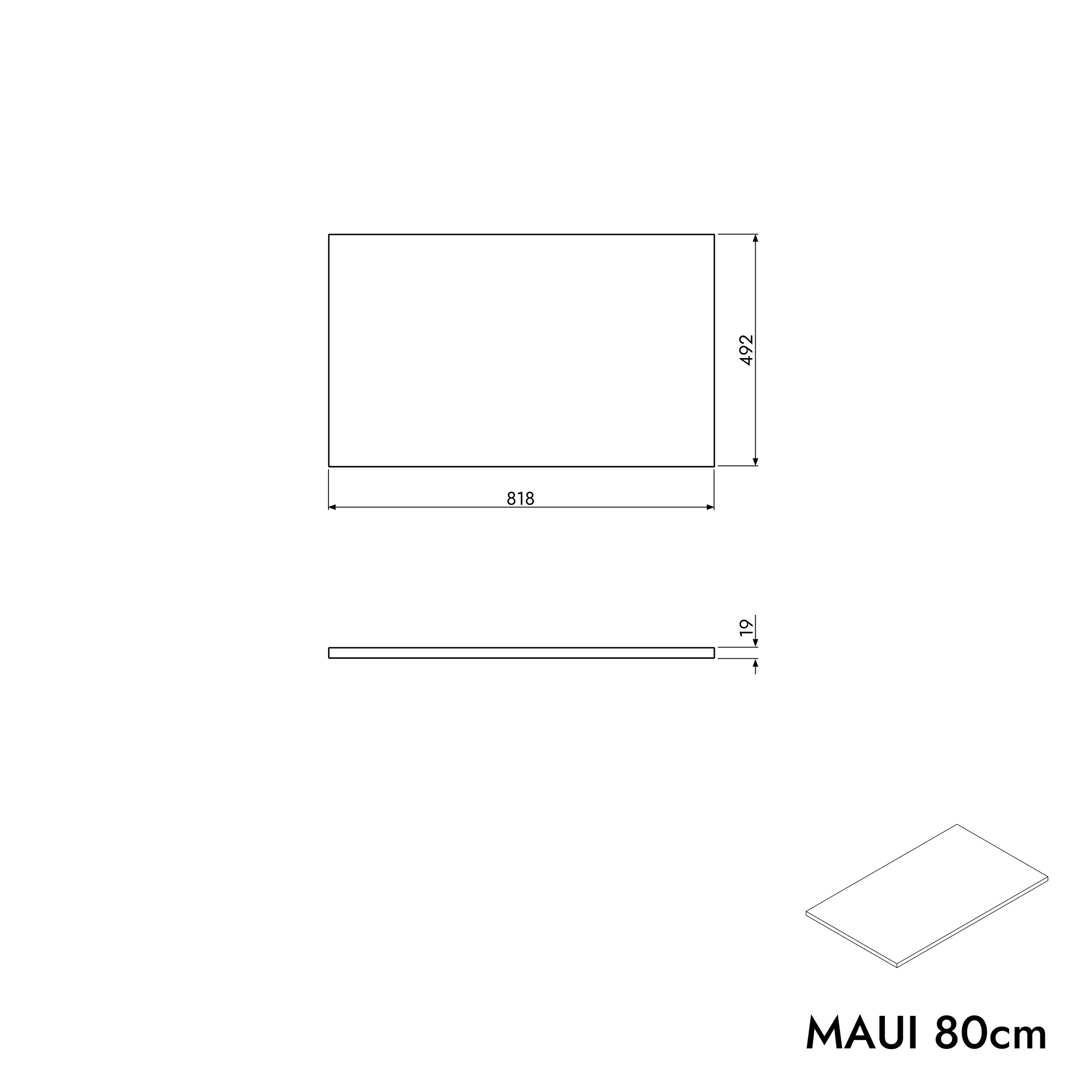 Skříňka pod umyvadlo MAUI 80 cm