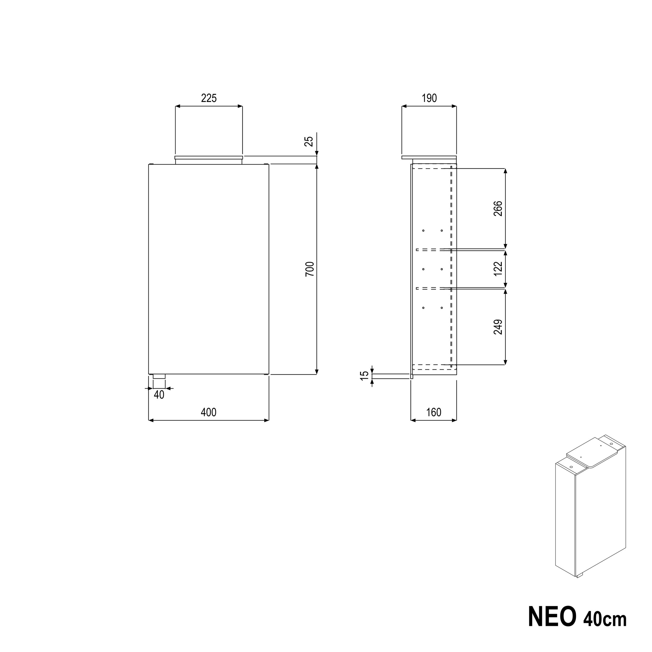 Spiegelschrank NEO mit LED-Beleuchtung