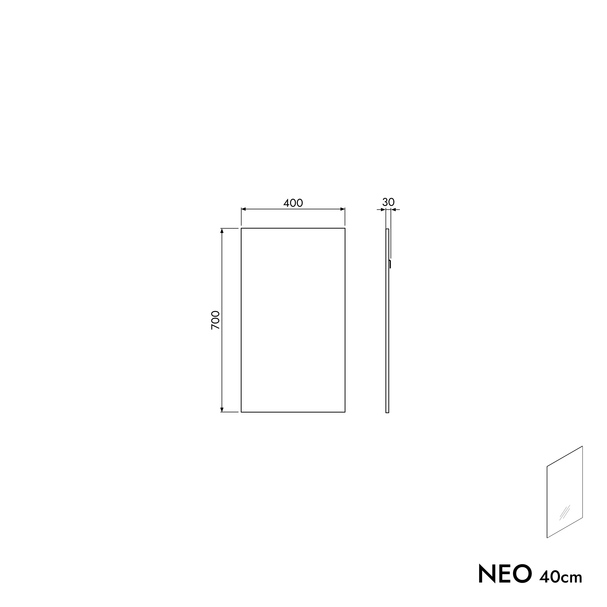Koupelnová sada pro hosty WC TIM 40 cm s umyvadlem
