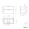 Duravit umyvadlo s umyvadlovou skříňkou TIM 80 cm