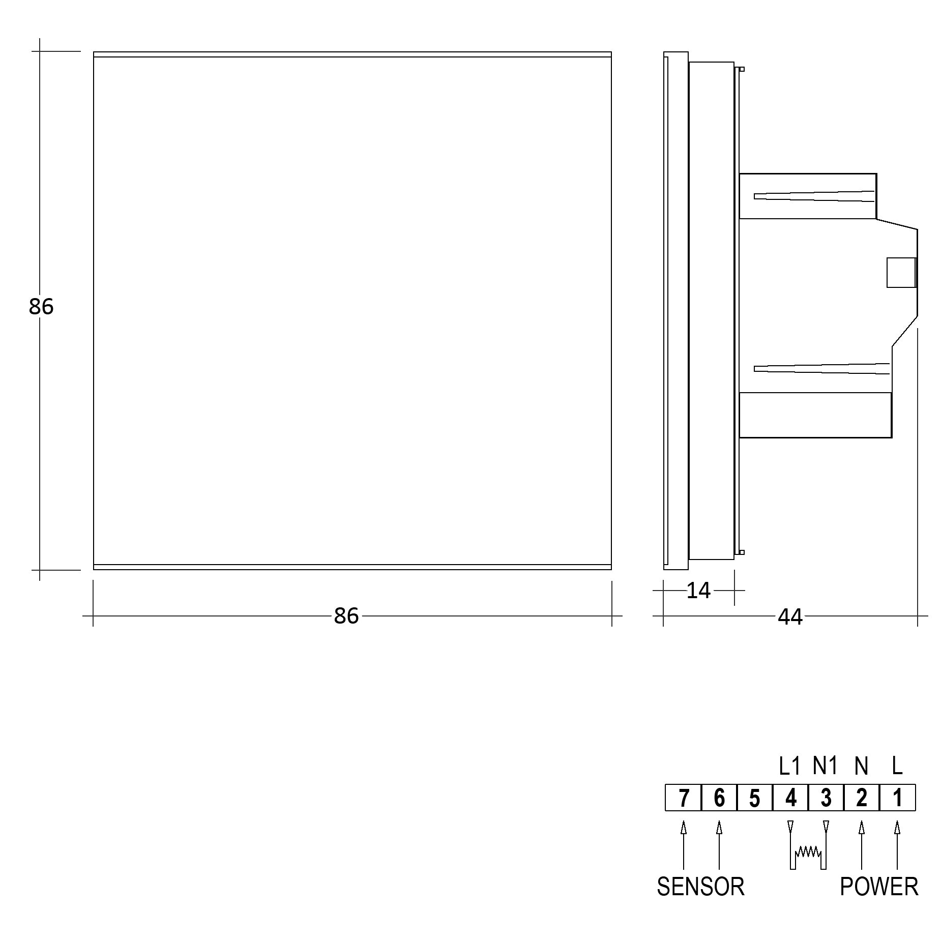 Termostat pro elektrické podlahové vytápění WL-6T s technologií TWIN - dotykový - černý