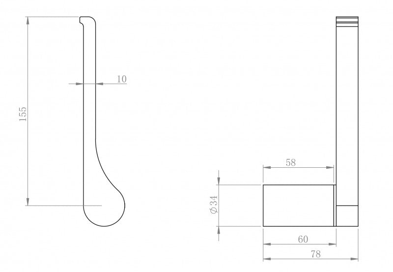 Držák na toaletní papír Noble SDVTPH - kulatý design - řada VERSA - chrom