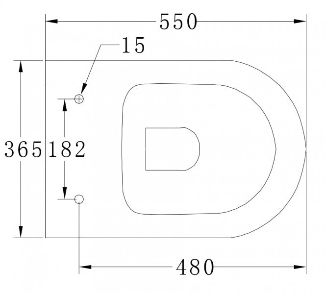 Kompletní WC set 33: Závěsné WC B-8030R 