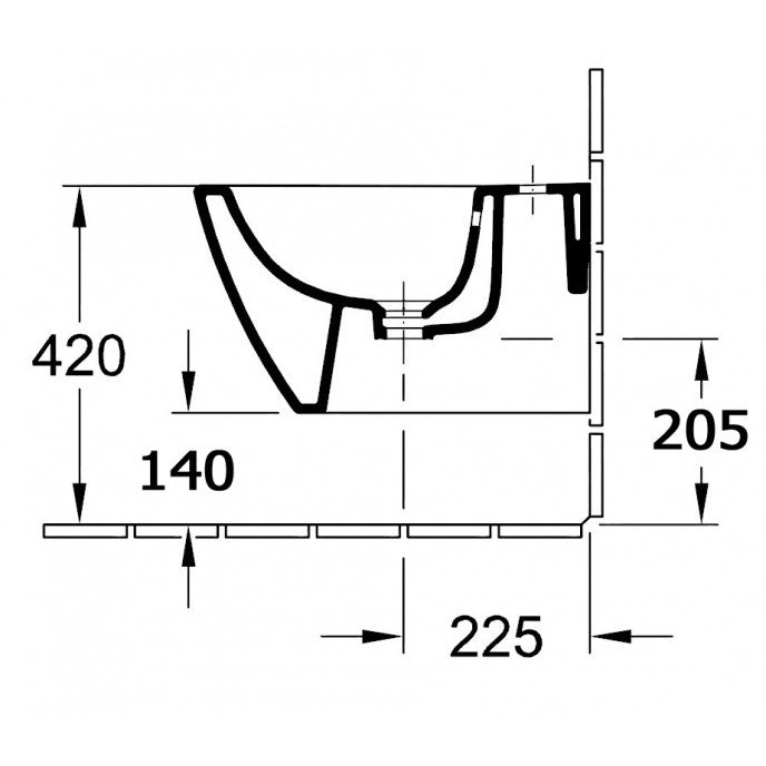 Závěsný bidet BH101