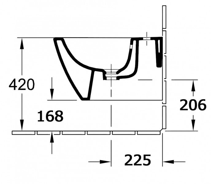 Závěsné bidet na zeď CH2019V