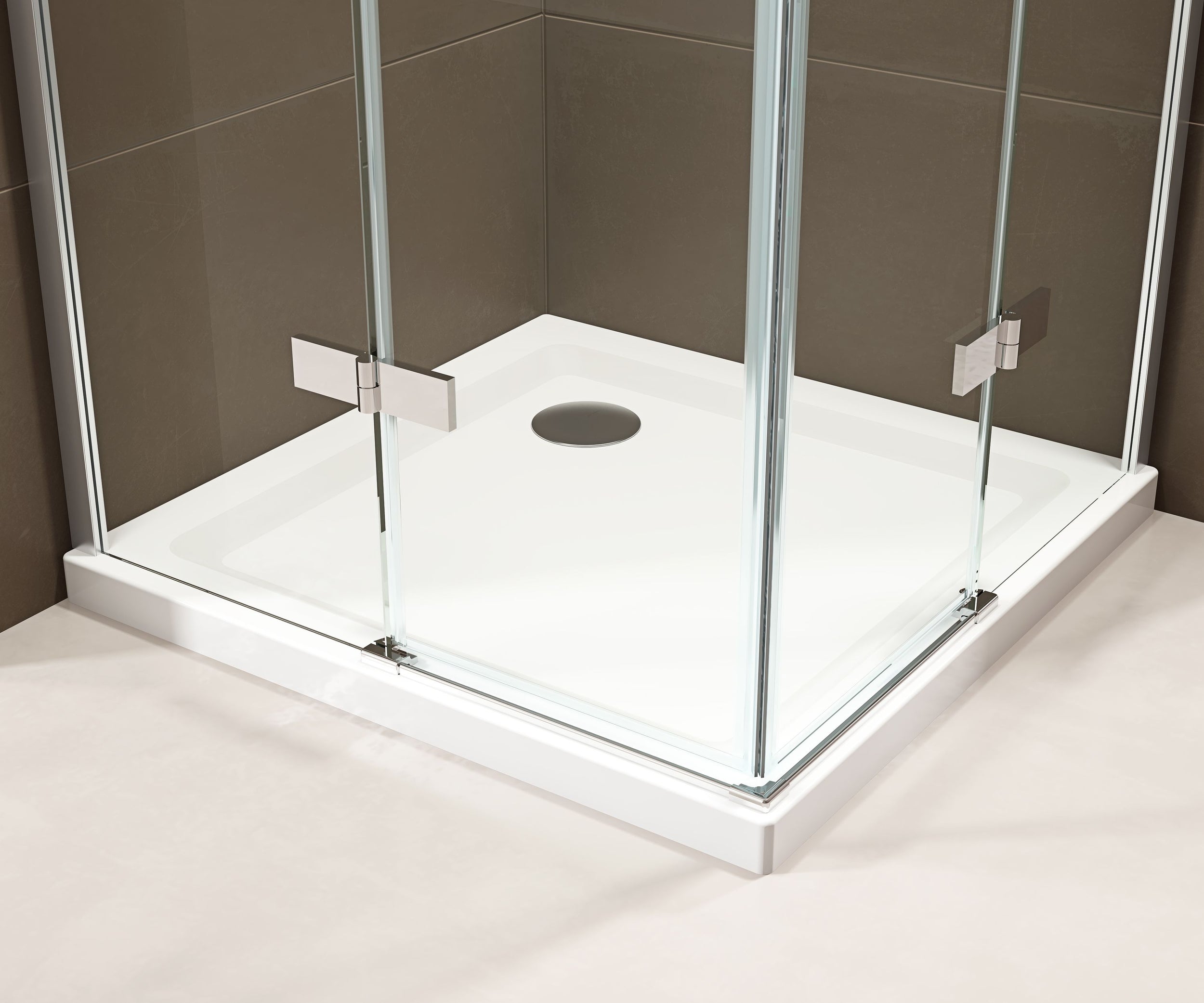 Rohový sprchový kout s otočnými dveřmi EX809 - bezpečnostní sklo Nano ESG - 80 x 80 x 195 cm