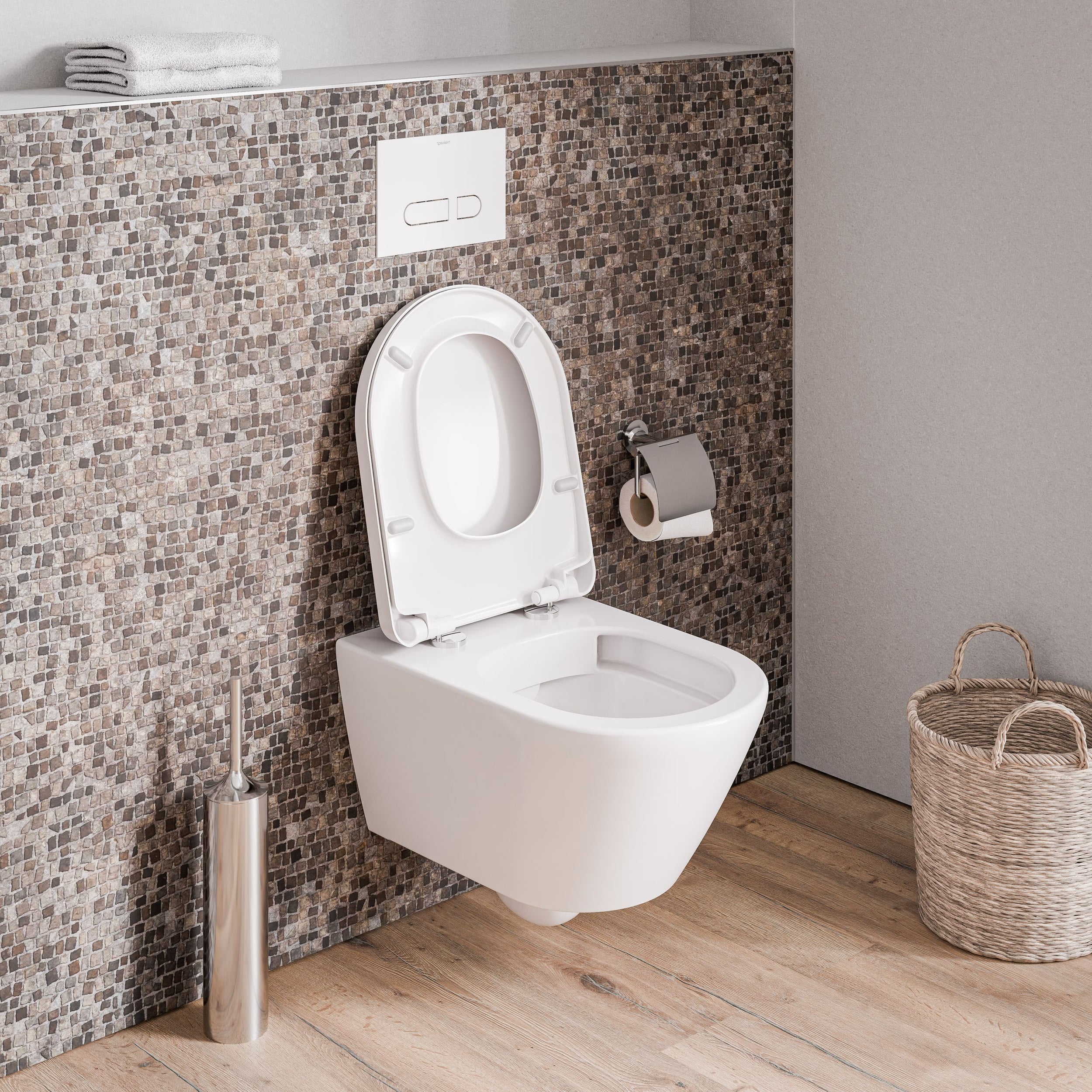 Duravit závěsný klozet 540 mm Mino White lesklý včetně krytu klozetu - skryté upevnění