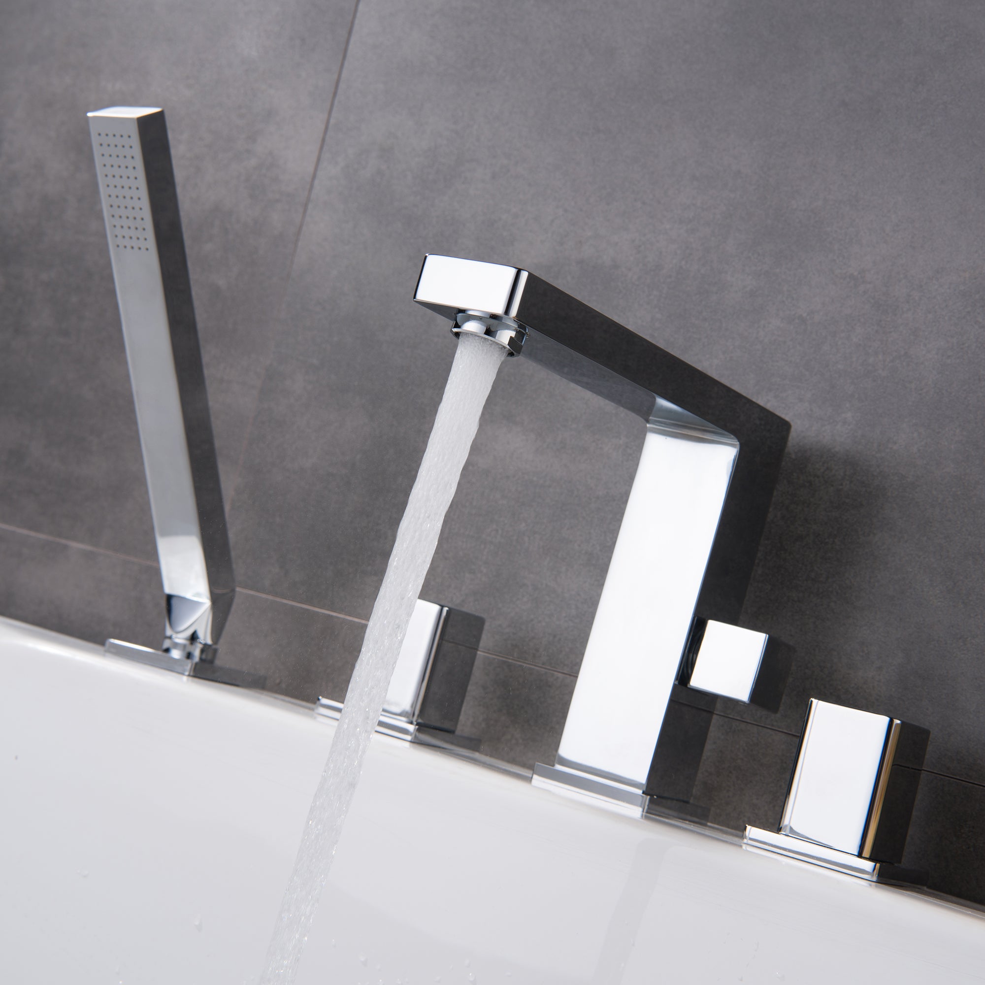 Designová baterie na okraj vany 6081C, 4-otvorová instalace