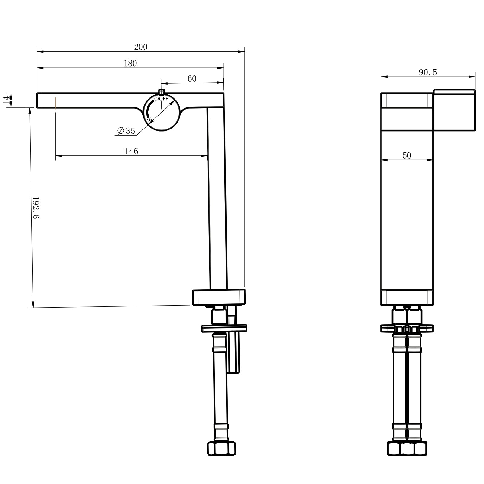 Umyvadlová baterie NT3220C
